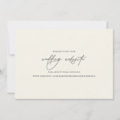 Save The Date Site Web de Mariage Script Moderne Ivory Photo (Dos)