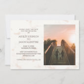 Save The Date Site Web de Photo de Mariage Crème et Tan (Devant)