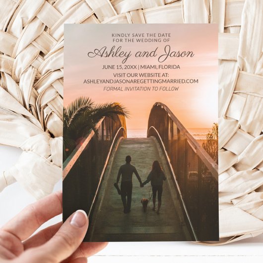 Save The Date Site Web de Photo de Mariage Vertical