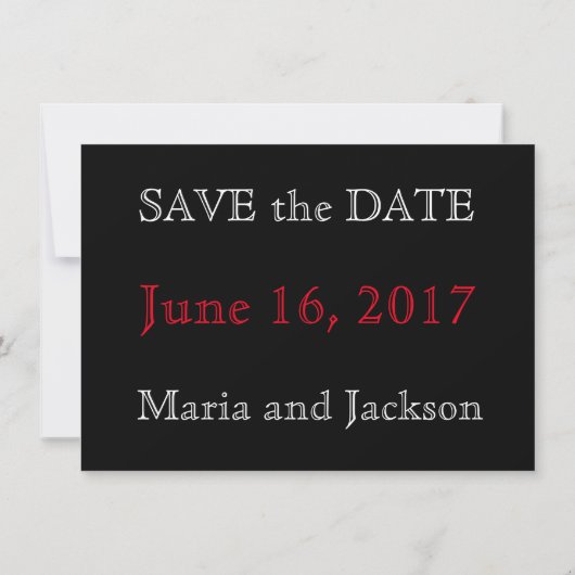 Save The Date Skeleton donne un Rose Enregistrer la date (Dos)