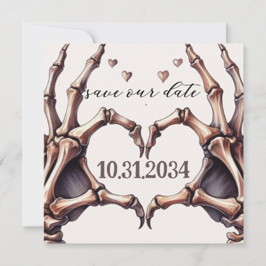 Save The Date Skeleton Heart (Dos)