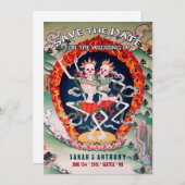 Save The Date Skeletons tibétains danser Enregistrer la date (Devant / Derrière)