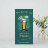 Save The Date Slàinte ! Saint Patrick's Day Pint of Beer on Gree (Debout devant)