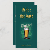 Save The Date Slàinte ! Saint Patrick's Day Pint of Beer on Gree (Devant / Derrière)
