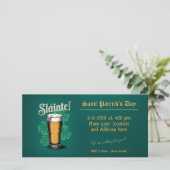 Save The Date Slàinte ! Saint Patrick's Day Pint of Beer on Gree (Debout devant)