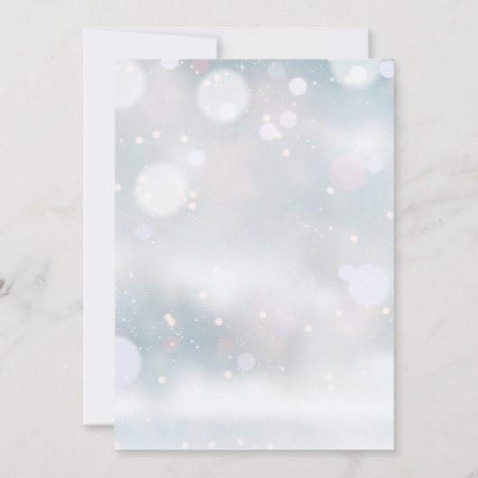 Save The Date Snowflakes d'hiver Élégant script Enregistrer la d (Dos)