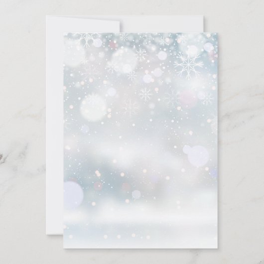 Save The Date Snowflakes d'hiver Élégant script photo (Dos)