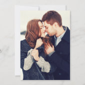 Save The Date Snowflakes Rustique Floral Photo Mariage (Dos)