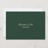 Save The Date Snowflakes Silver vert hiver enregistrer la date (Dos)