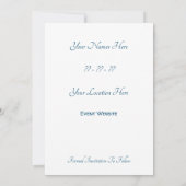 Save The Date Snowy Mountain Turquoise Lake à Washington (Dos)