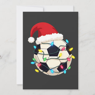 Save The Date Soccer enveloppé dans les lumières de Noël Joueur