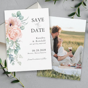 Save The Date Soft Pastel Floral Wedding Enregistrer la date