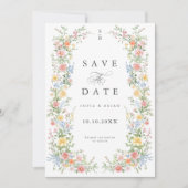 Save The Date Soft Pastel Ornate Spring Garden Floral Mariage (Devant)