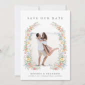 Save The Date Soft Pastel Ornate Spring Garden Wedding Photo (Devant)