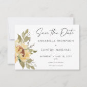Save The Date Soft Rustic Grand Boho Sunflowers Mariage Photo (Devant)