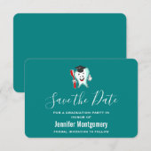 Save The Date Soins dentaires Bon Diplôme de dentition (Devant / Derrière)
