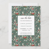 Save The Date Soirée Berry hiver Noël | Photo Enregistrer La Dat (Dos)