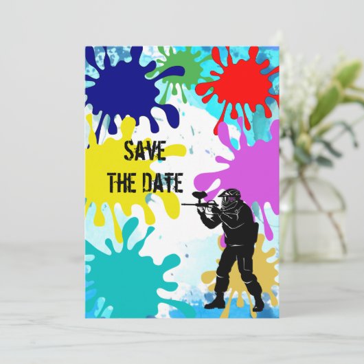 Save The Date Soirée de Paintball (Debout devant)