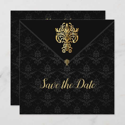 Save The Date Soirée Glamour Enregistrer La Date (Devant / Derrière)