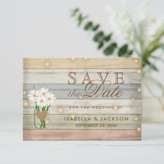 Save The Date Soirée luciole Enregistrer la conception de la dat (Debout devant)