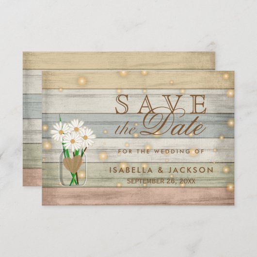 Save The Date Soirée luciole Enregistrer la conception de la dat (Devant / Derrière)