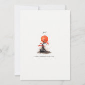 Save The Date Soleil Rouge et Vieille Mariage Sakura Sauvegarder (Dos)