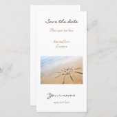 Save The Date Soleil Sur La Plage (Devant / Derrière)