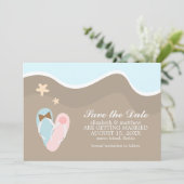 Save The Date Son et ses tongs sauvent la date (Debout devant)