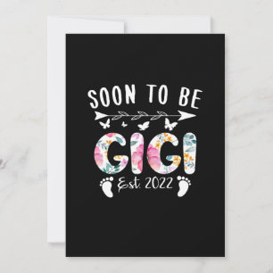 Save The Date Soon To Be Gigi Est 2022 Floral New Grandma Mother