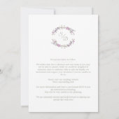 Save The Date Sophisticated Elegant Lilac Floral Wedding Garland (Dos)