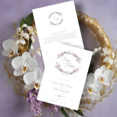 Save The Date Sophisticated Elegant Lilac Floral Wedding Garland