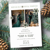 Save The Date Sophisticated Exquisite Christmas Snowflakes