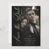Save The Date Sophisticated Photo Engaged Couple Wedding Covid19 (Devant)