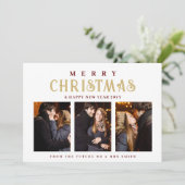 Save The Date Sophisticated Simple Classic Calligraphy 3 Photos (Debout devant)