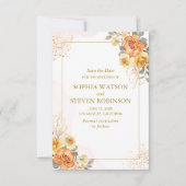 Save The Date Sophisticated spring wedding with orange blossoms (Devant)