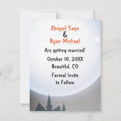 Save The Date Sorcière et Crâne Couple Mariage de pleine lune d' (Dos)