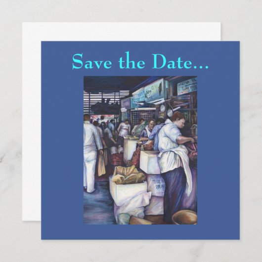 Save The Date Soupe à la tête de poisson, Singapour (Devant / Derrière)