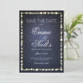 Save The Date Sous la chaîne d'étoiles lumineuse enregistrer la  (Debout devant)
