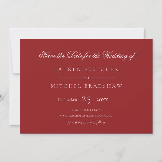 Save The Date Sous le Mariage de Noël Mistletoe (Devant)