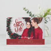 Save The Date Sous le Mariage de Noël Mistletoe (Debout devant)