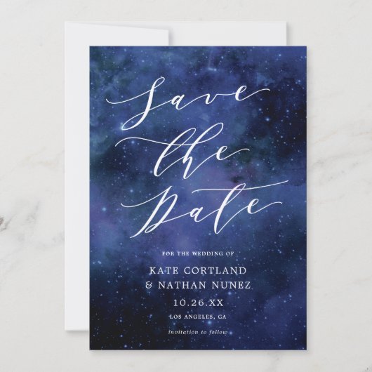 Save The Date Sous les étoiles Mariage d'étoiles d'astronomie sp (Devant)