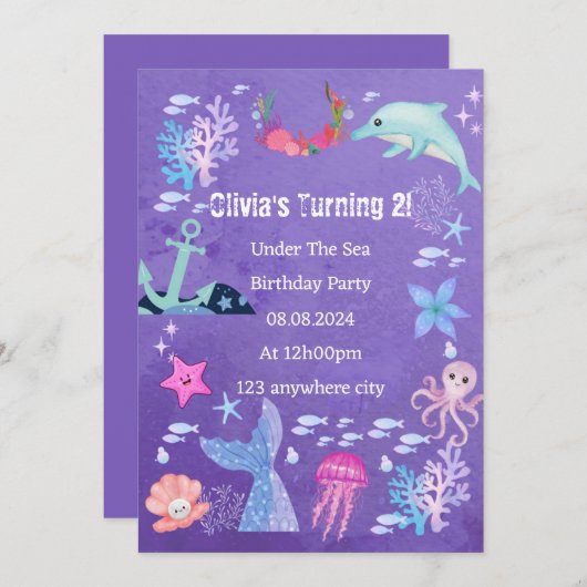 SAVE THE DATE SOUS L'INVITATION MARITIME (Devant / Derrière)