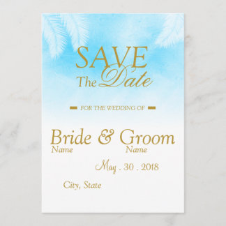 Save The Date Sous Palm Sky Enregistrer la date