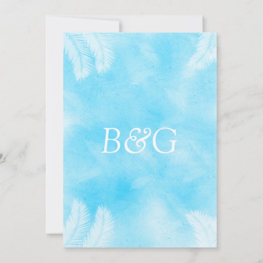 Save The Date Sous Palm Sky Enregistrer la date (Dos)