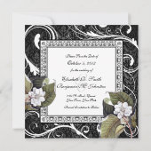 Save The Date Southern Belle Magnolia Enregistrer la date Damask (Dos)