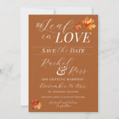 Save The Date Soyez Feuilles Dans L'Amour Feuilles D'Automne Mar (Devant)