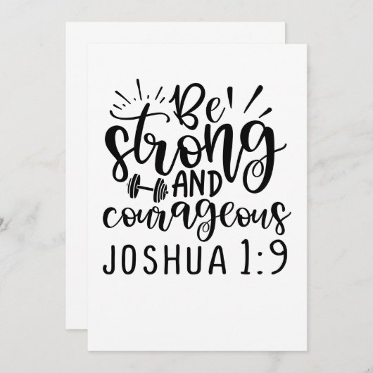 Save The Date Soyez Fort Et Courageux Joshua 1 9 (Devant / Derrière)