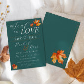 Save The Date Soyez La Feuille Dans L'Amour Feuilles D'Automne T