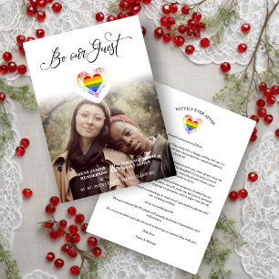 Save The Date Soyez notre Guest Pride Rainbow Heart Lesbian Gay
