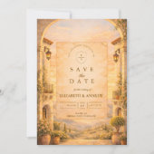 Save The Date Spanish Archway Romance Wedding (Devant)